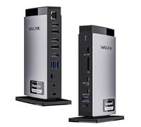 WAVLINK Displaylink Laptop Docking Station con 3 HDMI, USB C Dock Triplo Display 4K@60Hz, 100W di ricarica per M1 M2 M3 M4 Mac e Windows, 2DP, 5 porte USB, 1Gbps Ethernet, Audio/Mic, SD/TF