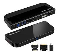 WAVLINK Docking Station 2 Monitors, USB C/USB 3.0 Universale Dock Station, con HDMI & DVI/VGA/HDMI, Gigabit Ethernet, Audio, Mic, 6 USB Ports per Mac Windows.