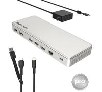 WAVLINK Docking Station 3 Monitor, SM770 Docking Station con Triple HDMI, Dual DP, ingresso PD da 120W, USB A&C da 10Gbps, Porta Ethernet 2,5G, compatibile con Intel/M1/M2/M3/M4 MacBook