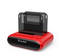 WAVLINK Docking Station Hard Disk, Dual-Bay Dock Station USB 3.0 to SATA I/II/III, per HDD e SSD da 2,5'' e 3,5'' con Clonazione Offline, Supporto UASP SATA 5Gbps 2x16TB.