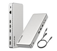 WAVLINK Docking station per 3 schermi, docking station SM770 con 3 HDMI, 2 DP, ingresso PD 100W, USB A&C 10Gbps, Ethernet 2.5G, compatibile con Intel Mac, Driver SMI e host USB 3.2 Gen 2 richiesti