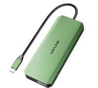 WAVLINK Docking station USB C doppio monitor, hub USB C per computer portatile, triplo display, USB C a 2 HDMI, DisplayPort, ricarica PD, Ethernet, 5 USB, lettura SD/TF, audio per MacBook, Dell, HP,