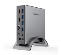 WAVLINK Docking Station USB C, Mac Extend 2 Monitors, Universal Dock Station, con Dual HDMI, Gigabit Ethernet, 100W PD, 4 USB Ports, Audio Supporto Mac Windows.