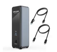 WAVLINK Dual M.2 NVMe SSD Enclosure, USB3.2 Gen 2x2 20Gbps, PCIe NVMe M Key & B+M Key, Support UASP & Trim, RAID 0, Up to 16TB (Single 8TB), OTG Compatible (NO Offline Clone)