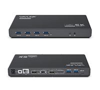 WAVLINK Hub Docking Station USB-C 65W, 5K Singolo/Doppio 4K 60Hz, 2 HDMI + 2 DP, Ethernet Gigabit, 6 USB 3.0, Audio/Mic, per Windows e Mac