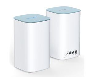 WAVLINK Sistema Mesh WiFi 6 AX3000 Dual Band (2-Pack) - Router/Estensore Mesh per Casa Intera, Copertura Fino a 3200 Sq.Ft., Connessione per 256 Dispositivi, VPN, 3 Porte Gigabit, 5 Antenne 5 dBi