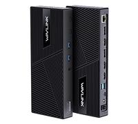 WAVLINK Stazione di Docking Universale USB-C 15-in-1 con Triplo Display, Compatibile con Mac (Intel/M1/M2), Asus - Ricarica 100W, 3 Uscite 4K (HDMI/DP), 6 Porte USB, Gigabit Ethernet, Audio