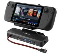 WAVLINK Steam Deck Dock, 6-IN-1 Docking Station per Steam Deck/ROG Ally con 4K@144Hz HDMI 2.1, 100W PD IN, 3x 10G USB 3.2, Gigabit RJ45
