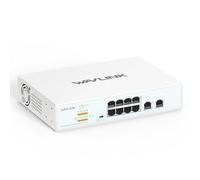 WAVLINK Switch PoE+ Gigabit 10 porte non gestito,8×PoE 120W,Modalità VLAN | Switch GbE 10 porte:8×PoE+802.3af/at,120W totali,30W/porta,2×GbE Uplink,Mod.Predef./VLAN/Estensione 250m,Custodia metallica