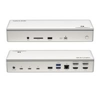WAVLINK Thunderbolt 4 Quad Display Dock 15-in-1, 40Gbps Docking Station con Ricarica Laptop 98W,Singolo 8K@30Hz Quad 4K@60Hz,2.5G RJ45,SD V4.0,10Gbps USB3.1 per MacBook Pro/Air e altro ancora