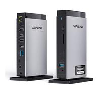 WAVLINK USB C Docking Station con 3 HDMI, Displaylink Laptop Dock Triplo Monitor 4K+Dual 2K, 100W di ricarica per M1 M2 M3 Mac e Windows, 5 porte USB, 2DP, porta Ethernet 1Gbps, Audio/Mic, SD/TF