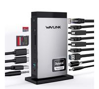 WAVLINK USB C Laptop Docking Station 3 HDMI, DisplayLink Triple 4K60Hz, Triplo D