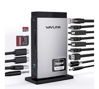 WAVLINK USB C Laptop Docking Station con 3 HDMI, DisplayLink Triple Monitor 4K60Hz, 15 in 1 Triplo Display per M1 M2 M3 Mac e Windows, 5 Porte USB, 2DP, Audio/Mic, SD/TF, (Nessuna ricarica del laptop)