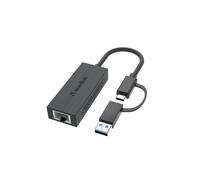 Wavlink USB C to 2.5G Ethernet Adapter 2-in-1 Gigabit Wired Network Card to RJ45 Network Cable Converter for Windows OS
