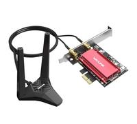 WAVLINK WiFi 6E AX5400M Scheda di rete PCIe, adattatore wireless AX210 a tre bande con Bluetooth 5.3, MU-MIMO, WPA3, OFDMA, staffa a profilo basso, dissipatore evoluto, per PC Windows 11/10