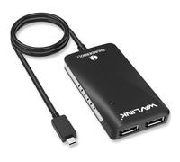 WAVLINK WL-UTA01D Convertitore splitter adattatore da Type-C Thunderbolt 3 a Dua
