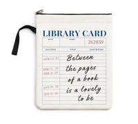 Wavoix Custodia per libri con cerniera e manico | Tra le pagine di un libro, custodia per libri in brossura e biblioteche, e-reader da viaggio, regalo per gli amanti dei libri