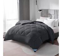 WAVVE Piumino Letto Matrimoniale 4 Stagioni 220x240 - Piumone Autunnale Invernale 220 x 240 cm - Coperta Trapunta 240x220 di Microfibra Sintetico, Grigio
