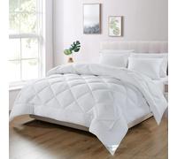 WAVVE Piumino Letto Singolo/Matrimoniale 4 Stagioni 180x220 cm - Piumone Autunnale Invernale 180x220 cm - Coperta Trapunta 180 x 220 di Microfibra Sintetico, Bianco