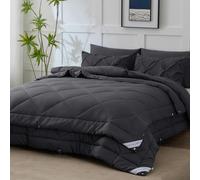 WAVVE Piumino Letto Singolo Quattro 4 Stagioni 135x200 cm, Set Piumino Estivo 150gsm 135 x 200 + Primaverile/Autunnale 300gsm 200x135 = Piumone Invernale Trapunta Caldissimo 450gsm, Grigio
