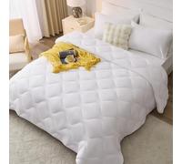 WAVVE Piumino Matrimoniale Premium Quattro 4 Stagioni 240x260 cm, Piumone Matrimoniale Invernale/Autunnale 260x240 - Coperta Trapunta 240 x 260 in Microfibra Sintetico, Bianco