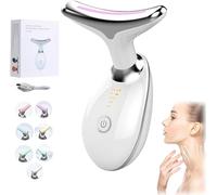 Wavy Chic Beauty Facial Massager,10 in 1 Wavy Chic Microcurrent Multifunctional Facial Massager for Lift Tighten and Eliminate Wrinkles (White)