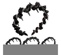 Wavy Headband, Fashion Rhinestone Hair Hoop with Anti Slip Teeth, 5.31 Inches Stylish Hair Accessory for Women, Girls, Bridesmaids, Dancers, Evening Gowns, Summer Holidays, Home and Daily Wear