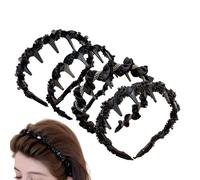 Wavy Headband, Rhinestone Hair Hoop with Teeth, Fashion Hair Accessory, Elegant Styling Band, Compact Ideal for Women, Girls, Bridesmaids, Dancers, Daily Wear, and Summer Holidays