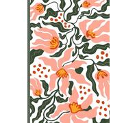 Wavy lily flower notebook, plant themed notebook, flower journal, gift for plant and nature lovers, a5 lined 200 pages