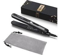 Wavytalk Mini Piastra per Capelli da Viaggio Portatile per Capelli Corti, Piastra Riscaldante in Ceramica, Nero