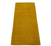 WAWA TEPPICH Tappeto Gabbeh Uni Gold 100% lana Loom fatto a mano, 70 x 140 cm