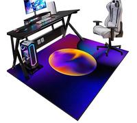 WAWFONG Tappeto Sedia Gaming Tappeto Salvapavimento Antiscivolo Tappetino per Sedia da Ufficio Tappeto per Sedia con Ruote Tappetino Sedia da Gaming Multiuso Tappeto sotto Scrivania 130 x 170 cm