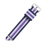 WAWPU Cinturino for orologio NATO in nylon da 12 mm a 22 mm, cinturino di ricambio for orologio a righe in nylon(Nl01 2(5),16mm)
