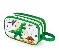 WAWSAM Beauty Case da Viaggio da Dinosauro - Porta Trucchi da Viaggio Bambini Borsa da Toilette per Campeggio Viaggio Casa Resistente All'acqua Portatile Trousse da Bagno Bambina per Regalo