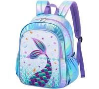 WAWSAM Sequin Mermaid Kids Backpack - Sparkly School Backpack for Girl
