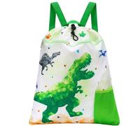 WAWSAM Zaino a Coulisse per Bambini Dinosauro - Palestra Sacca per Ragazzi Impermeabile Sportiva Sacca Zaino per Sport Scuola Spiaggia Viaggioper Palestra per Piscina Yoga Drawstring Bag