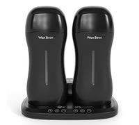 Wax Bear Roll On Wax Warmer, Double Roller Wax Heater for Soft Wax Cartridge with Magnetic Heater Base for Hair Removal,Perfect for Waxing at home or Waxing Salons. (Nero)