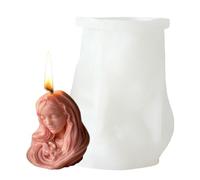 Wax Molds for Candle Making - Reusable 3D Jesus Mary Mold, flessibile silicone Soap Mold, Detailed Craft Moldfor Resin Casting | for Women Adults Craft Lovers Candle Clay Concrete Chocolate