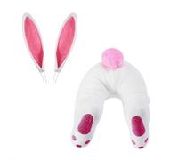 WAXCMXYH Ghirlanda di coniglietto pasquale con gambe di coniglietto decorazioni pasquali kit ghirlanda per porta pasquale carino gamba di coniglio farcito culo con orecchie corona decorazione