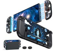 WAXITY Space Protective Case for Nintendo Switch 2(2025), Slim Hard Shell for Switch 2 Accessories, Scratch&Shock Protection Cover for Joy con 2 with Screen Protector, 2 Thumb Grips