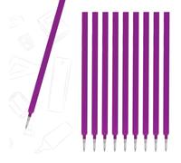 WAXKOP 10 Pezzi Ricariche Cancellabili Compatibili con Legami, Refill Penne Cancellabili Set con Legami, Facili da Cancellare, Punta Della penna 0,7 mm, Altezza 13 cm,Colore Viola