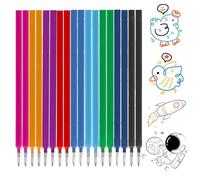 WAXKOP 18 Pezzi Ricariche Cancellabili Compatibili con Legami,Colorate Refill Penne Cancellabili Set con Legami, Facili da Cancellare, Punta Della penna 0,7 mm, Altezza 13 cm,9 Colori