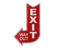 Way Home Store Targa in metallo "Exit Way Out"