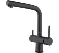 Way Kitchen Mixer Tocca con spruzzo Spray Doppia a Leva Girevole Black Brened Include Filter per l'acqua Potabile Elegante e Design Funzionale
