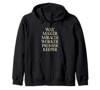Way Maker Miracle Worker Promise Keeper Felpa con Cappuccio