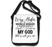 Way Makes Miracle Morker Promise Keeper Light In The Darkness My God Borsa a tracolla bianca