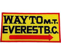 way to Mount Everest base Camp Sign patch (10,2 cm) ricamato Iron/Sew on badge applique alpinismo trekking Nepal trekking souvenir emblema