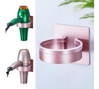 WAYASI Porta asciugacapelli da Parete, Appendi Phon Bagno, Porta phon Senza Foratura, Supporto asciugacapelli per Bagno, Barbiere, Hotel (Oro Rosa)