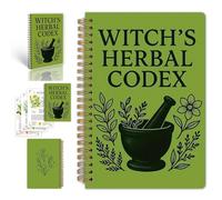 Waycin The Enchanted Herbalist's Notebook - Witch's Herbal Codex, Witch's Herbal Notebook con collezione di erbe, diario di apprendimento A5 per stregoneria ed erboristeria, guida completa ai rimedi