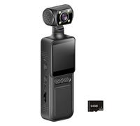 Wayfadacc 4K Corpo Fotocamera Video Piccolo Corpo Indossabile Portatile 180 Gradi Lente Rotabile Sport Azione Outdoor Recorder Wifi